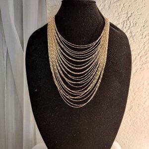 Waterfall necklace in gold tone